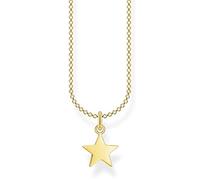 Thomas Sabo Sterling Siver Yellow Gold Moon Necklace 45cm KE2053-413-39-L45v - Sterling Silver