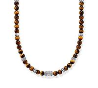 Thomas Sabo Unisex Necklace Tiger‘s Eye 925 Sterling Silver, Blackened KE2180-826-2