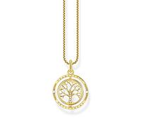 Thomas Sabo Necklace Tree of Love Gold 925 Sterling Silver, 18k Yellow Gold Plating