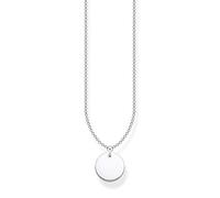 Thomas Sabo Sterling Silver Silver Engravable Coin Necklace KE1958-001-21-L45v - Polished - Sterling Silver