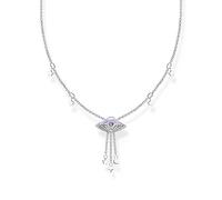 Thomas Sabo Necklace with Star Pendants and a UFO Silver 925 Sterling Silver, Cold Enamel