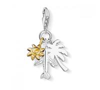 Thomas Sabo Women Charm Pendant Palm Tree, Sun, Plane Charm Club 925 Sterling Silver 1430-413-21