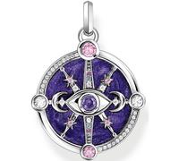 Thomas Sabo Womens Thomas Sabo Eye Sterling-Silver, Enamel, Zirconia and Glass Pendant Silver & Enamel S/M