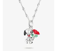 Thomas Sabo Sterling Silver Peanuts Snoopy With Rose Necklace - Sterling Silver / Rhodium Plated / Enamel