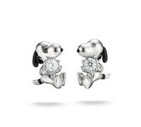 Thomas Sabo Charm Club Sterling Silver Peanuts Snoopy White Stone Ear Studs H2348-691-14 | Acotis One size