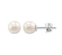 THOMAS SABO Women's Pearl Stud Earrings One Size Silver