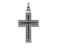 THOMAS SABO pendant black cross pavé pendant cross 925 Sterling Silver, Blackened