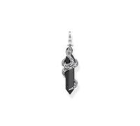 THOMAS SABO Pendant blackened onyx with snake 925 Sterling Silver, Blackened