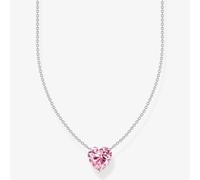 Thomas Sabo Sterling Silver Pink Heart Cubic Zirconia Pendant Necklace