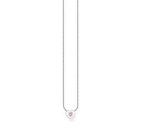 THOMAS SABO Pink Stone Heart Necklace Cream