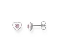 THOMAS SABO Pink Stone Heart Studs Cream