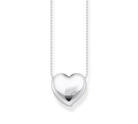 Thomas Sabo Polished Sterling Silver 15.7+2" Heart Shaped Pendant Necklace