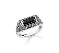 Thomas Sabo Rebel At Heart Black College Ring TR2243-698-11 - Size 54
