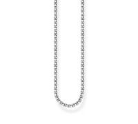 Thomas Sabo Rebel at Heart Blackened Sterling Silver 21" Venezia Chain (Medium)
