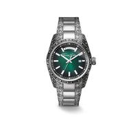 Thomas Sabo Rebel At Heart 'Revive' (40mm) Smoke Green Sunburst Dial/Engraved Stainless Steel Bracelet WA0440-201-211-40