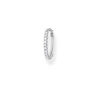 Thomas Sabo Rebel at Heart Sterling Silver 15mm Zirconia Single Hoop Earring
