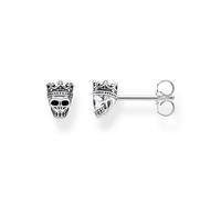 Thomas Sabo Rebel at Heart Sterling Silver & Black Zirconia Crown Skull Stud Earrings