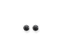 Thomas Sabo Rebel at Heart Sterling Silver Black Zirconia Stud Earrings