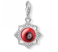 Thomas Sabo Red Glass Lotus Flower Sterling Silver Zirconia