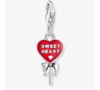 Thomas Sabo Charm Pendant Sweet Heart Lollipop 2072-664-10 925 Sterling Silver, Blackened, Red