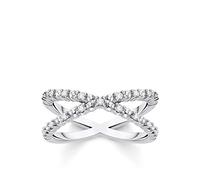 THOMAS SABO ring balls with white stones silver 925 sterling silver TR2318-051-14-60