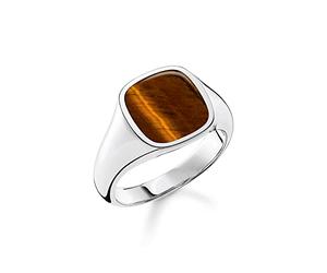 Thomas Sabo Ring classic tiger‘s eye 925 Sterling Silver
