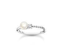 Thomas Sabo Ring pearl with white stone silver 925 Sterling Silver