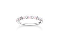 Thomas Sabo Ring pink and white stones 925 Sterling Silver