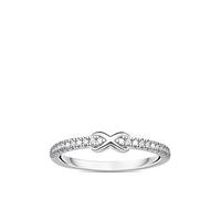 Thomas Sabo Charm Club Charming Silver Zirconia Infinity Ring TR2322-051-14 - Exclusive Design | - Size 56 - Sterling Silver