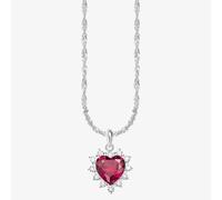 THOMAS SABO Romance Silver Red Cubic Zirconia Heart Pendant Necklace KE2305-013-10-L45V