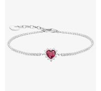 THOMAS SABO Romance Silver Ruby & Cubic Zirconia Heart Bracelet A2188-013-10-L19V