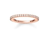 Thomas Sabo Rose Gold Pavé Eternity Ring TR1980-416-14 - Refined - Size 50