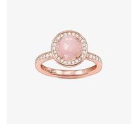 THOMAS SABO Rose Gold Plated Cubic Zirconia Quartz Round Cluster Ring TR1971-417-9