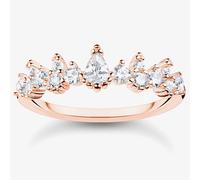THOMAS SABO Rose Gold Plated Ice Crystal Ring TR2415-416-14-60