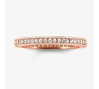 THOMAS SABO Rose Gold Plated Medium Clear Cubic Zirconia Narrow Eternity Ring TR1983-416-14 - 54 (N)