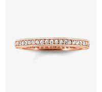 THOMAS SABO Rose Gold Plated Medium Clear Cubic Zirconia Narrow Eternity Ring TR1983-416-14 - 60 (R 1/2)