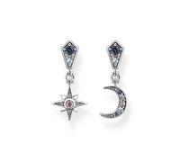 THOMAS SABO Royalty Star & Moon Earrings Silver