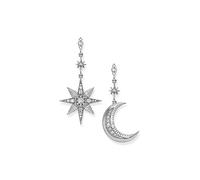 THOMAS SABO Royalty Star & Moon Earrings Silver
