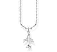 Thomas Sabo Silver 925 Sterling Silver Aeroplane Necklace of Length 38-45cm