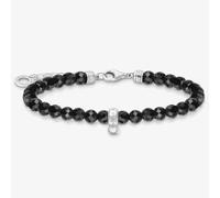 Thomas Sabo Charm Club Charming Ladies Black Bracelet A2097-130-11 - Sterling Silver/Agate