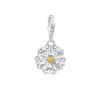 Thomas Sabo Silver Charm Pendant Lovely Daisy with Stones Recycled 925 Silver