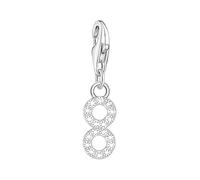 Thomas Sabo Silver charm pendant number 8 with zirconia 925 Sterling Silver