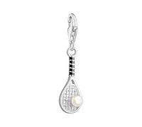 Thomas Sabo Tennis Racket Charm with White Pearl Silver, Sterling Silver