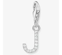 Thomas Sabo Charm Club Charmista Charmista White Zirconia Letter J Charm Pendant 1949-051-14 - - Sterling Silver / Zirconia