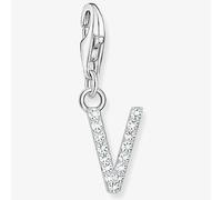 Thomas Sabo Silver Cubic Zirconia Letter V Charm 1959-051-14 Silver One Size
