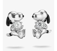 THOMAS SABO Silver & Cubic Zirconia Peanuts Snoopy Stud Earrings H2348-691-14