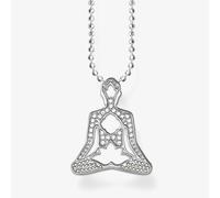 THOMAS SABO Silver Cubic Zirconia Yoga Pendant Ball Chain KE1546-051-14-L45V