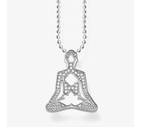 THOMAS SABO Silver Cubic Zirconia Yoga Pendant Ball Chain KE1546-051-14-L45V