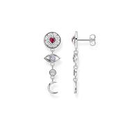 THOMAS SABO Silver earrings with different 3D symbols and colourful stones 925 Sterling Silver, Blackened