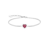 THOMAS SABO Romance Silver Ruby & Cubic Zirconia Heart Bracelet A2188-013-10-L19V